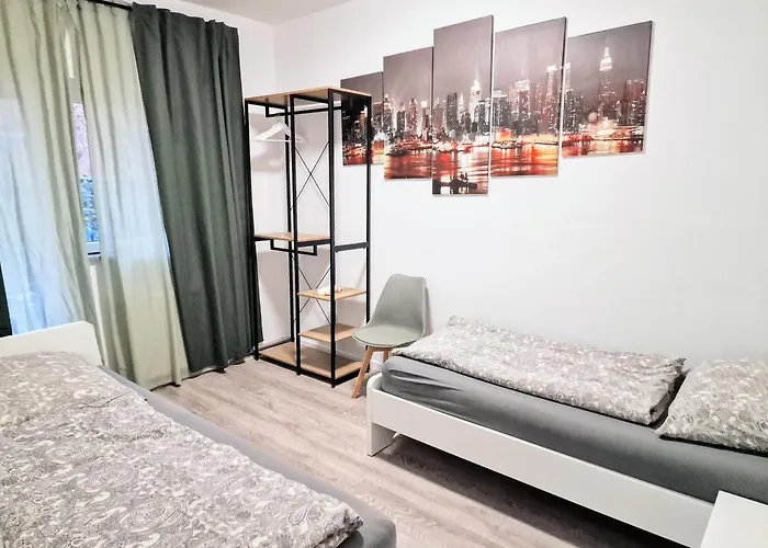 Monteurwohnung Wifi, Kueche, Einzelbetten 公寓 *